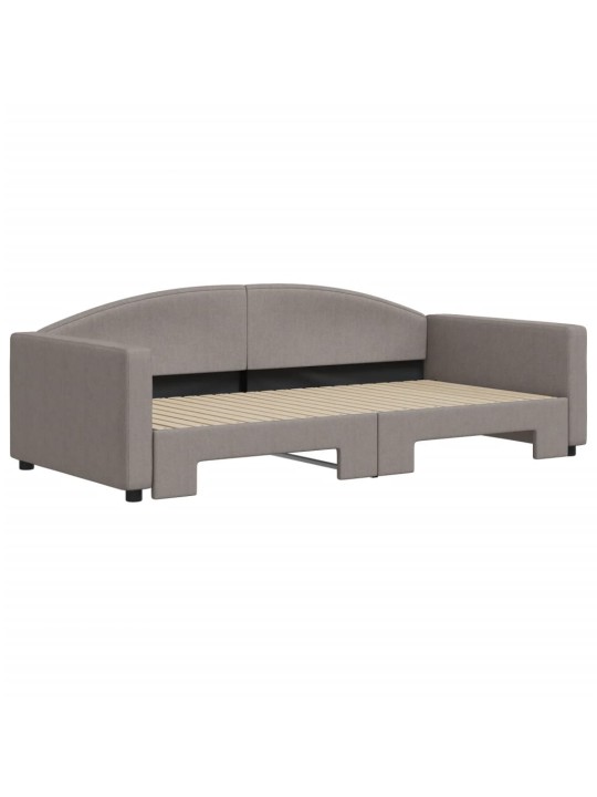 Válenda s přistýlkou taupe 100 x 200 cm textil