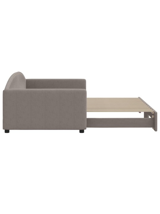 Válenda s přistýlkou taupe 100 x 200 cm textil