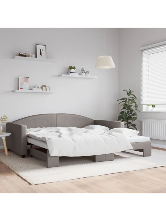 Válenda s přistýlkou taupe 100 x 200 cm textil