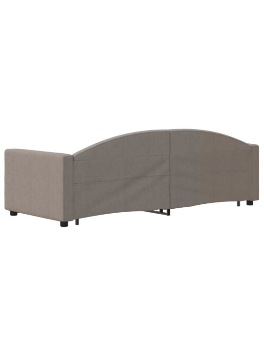 Válenda s přistýlkou a zásuvkami taupe 80 x 200 cm textil