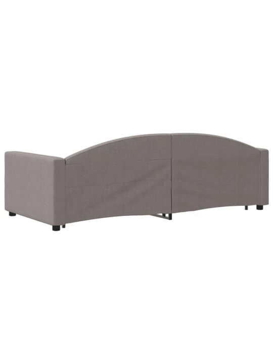 Válenda s přistýlkou a zásuvkami taupe 90 x 200 cm textil