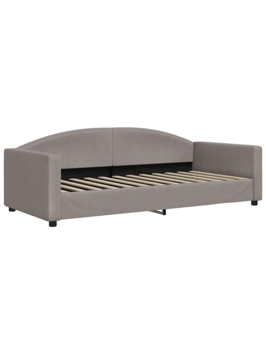 Válenda s přistýlkou a zásuvkami taupe 90 x 200 cm textil