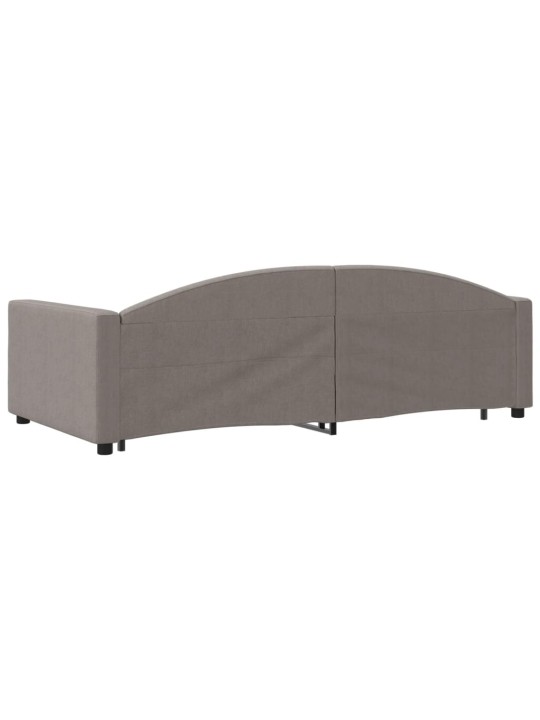 Válenda s přistýlkou a zásuvkami taupe 100 x 200 cm textil