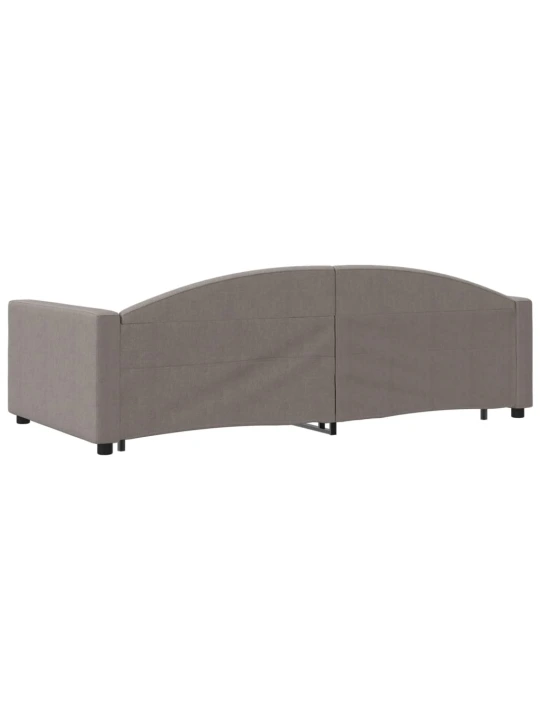 Válenda s přistýlkou a zásuvkami taupe 100 x 200 cm textil