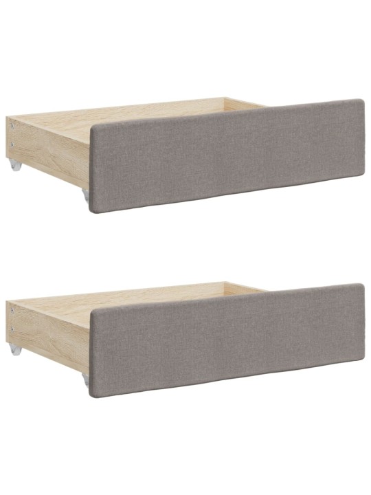 Válenda s přistýlkou a zásuvkami taupe 100 x 200 cm textil