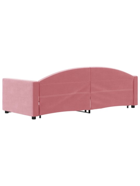 Válenda s přistýlkou růžová 80 x 200 cm samet