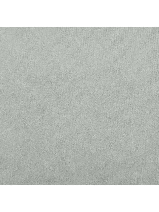 Válenda s přistýlkou světle šedá 100 x 200 cm samet