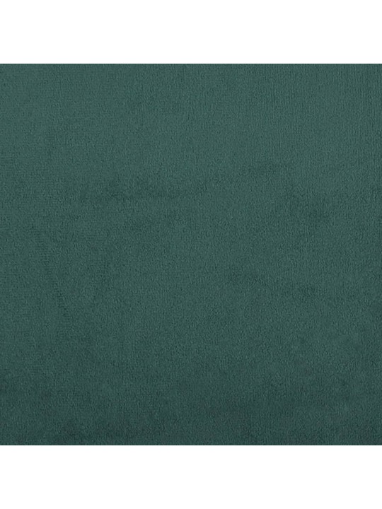 Válenda s přistýlkou a zásuvkami tmavě zelená 90 x 200 cm samet