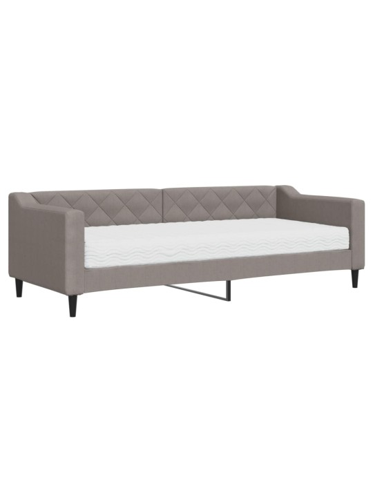 Válenda s matrací taupe 80 x 200 cm textil