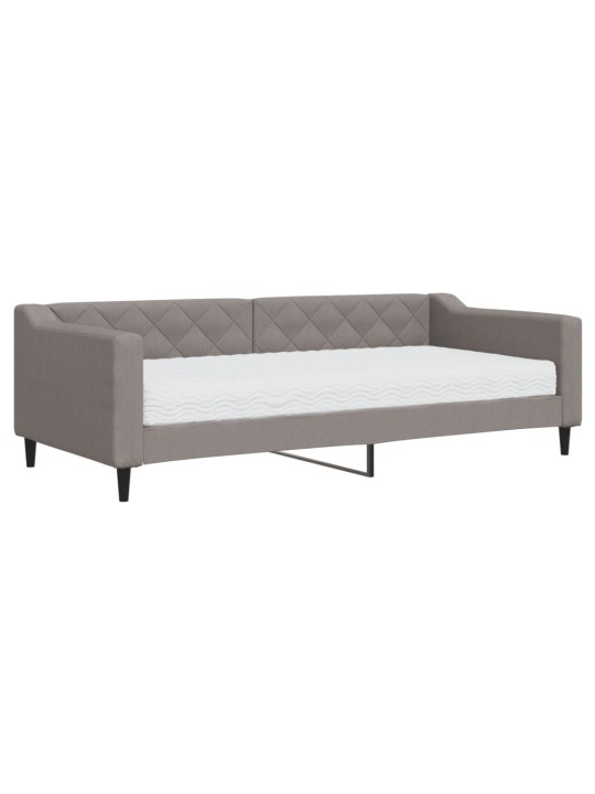 Válenda s matrací taupe 90 x 200 cm textil