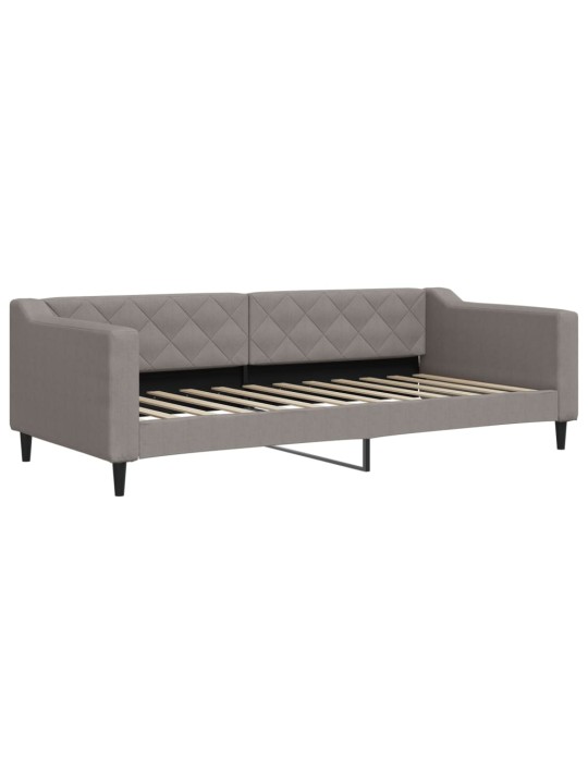 Válenda s matrací taupe 90 x 200 cm textil
