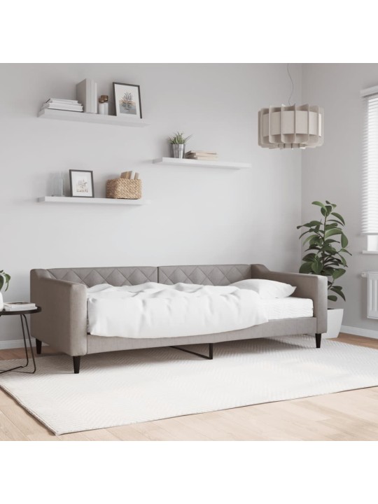 Válenda s matrací taupe 90 x 200 cm textil