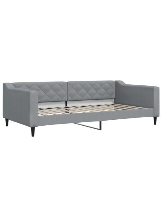 Válenda s matrací světle šedá 100 x 200 cm textil
