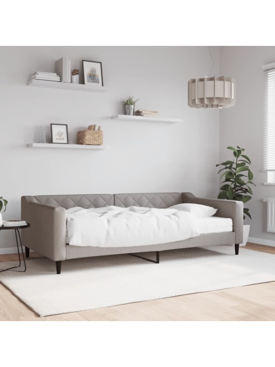 Válenda s matrací taupe 100 x 200 cm textil