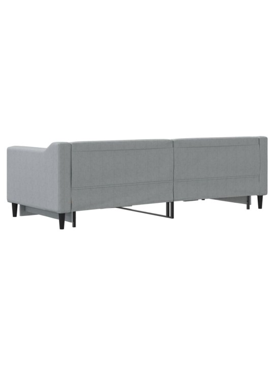 Válenda s přistýlkou světle šedá 80 x 200 cm textil