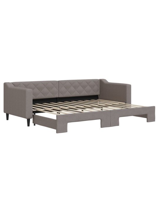 Válenda s přistýlkou taupe 80 x 200 cm textil