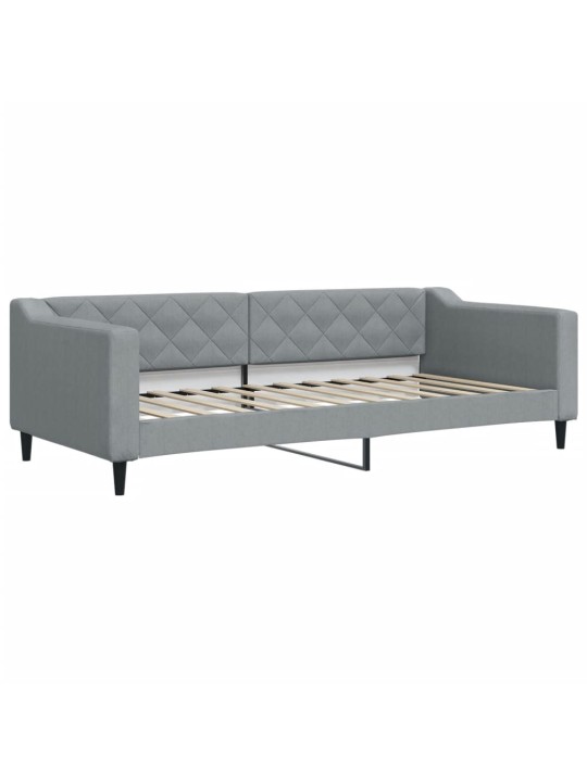 Válenda s přistýlkou světle šedá 90 x 200 cm textil