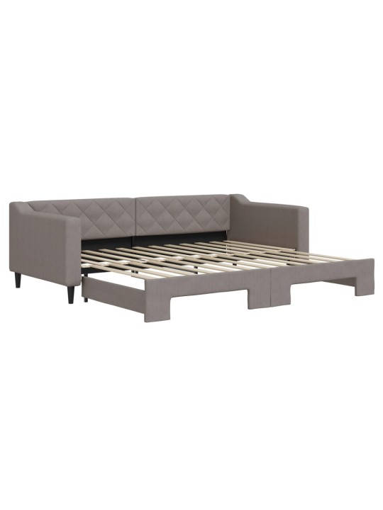 Válenda s přistýlkou taupe 90 x 200 cm textil