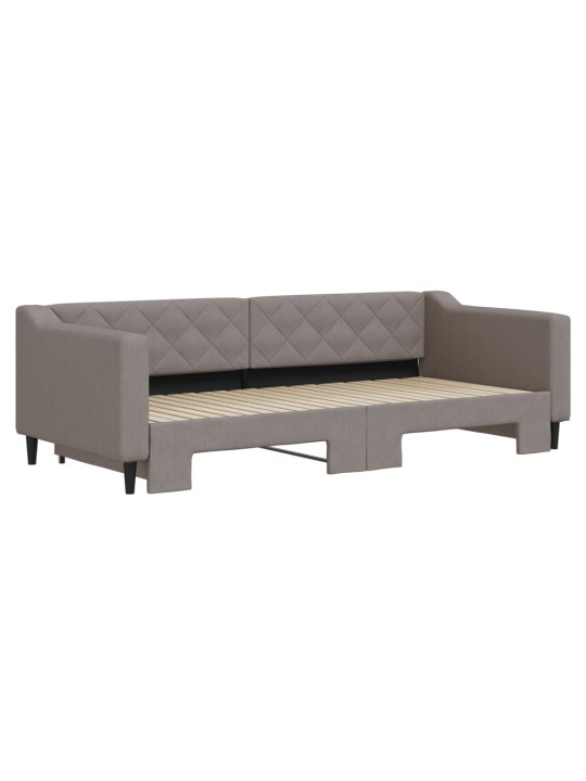 Válenda s přistýlkou taupe 90 x 200 cm textil