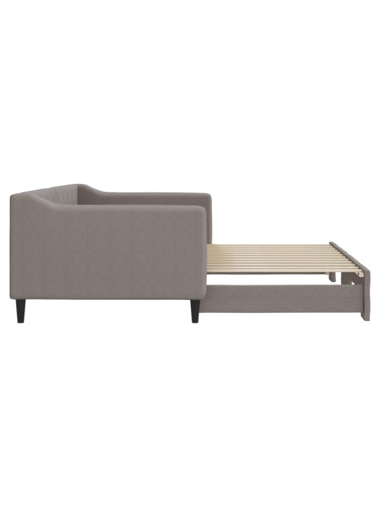 Válenda s přistýlkou taupe 90 x 200 cm textil