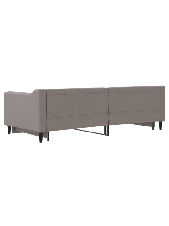 Válenda s přistýlkou taupe 90 x 200 cm textil