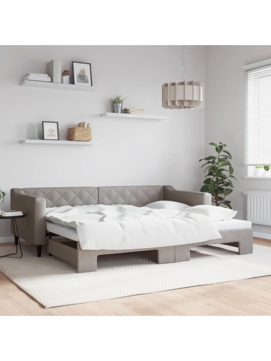 Válenda s přistýlkou taupe 90 x 200 cm textil