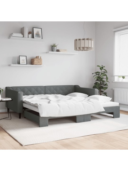Válenda s přistýlkou tmavě šedá 100 x 200 cm textil