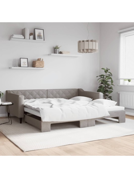 Válenda s přistýlkou taupe 100 x 200 cm textil