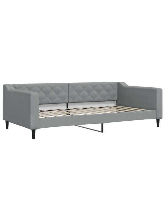 Válenda s přistýlkou a matracemi světle šedá 100x200 cm textil