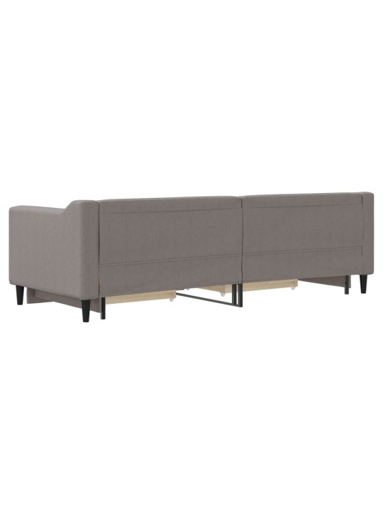 Válenda s přistýlkou a zásuvkami taupe 80 x 200 cm textil