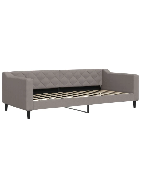 Válenda s přistýlkou a zásuvkami taupe 90 x 200 cm textil