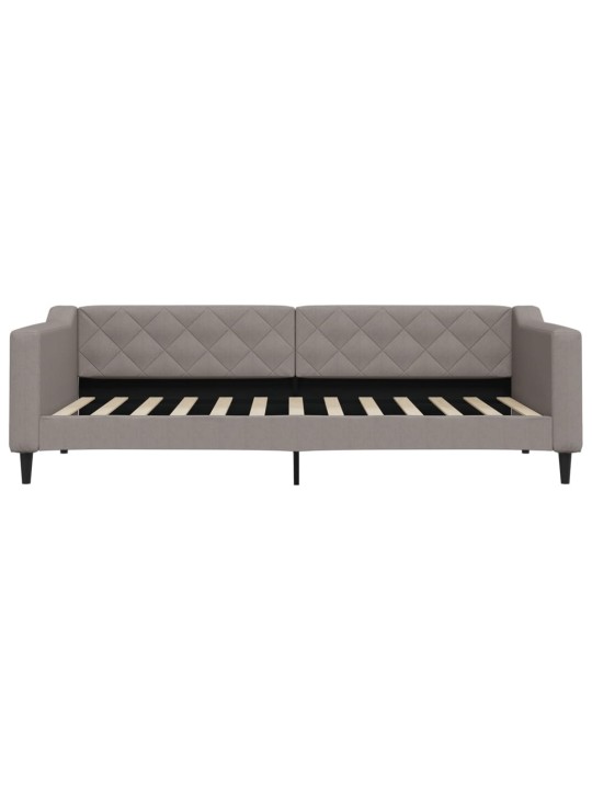 Válenda s přistýlkou a zásuvkami taupe 90 x 200 cm textil