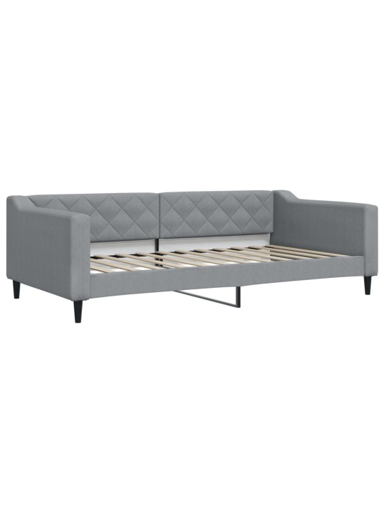 Válenda s přistýlkou a zásuvkami světle šedá 100x200 cm textil