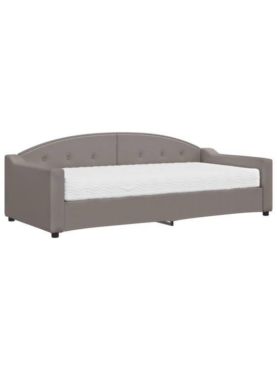 Válenda s matrací taupe 90 x 200 cm textil