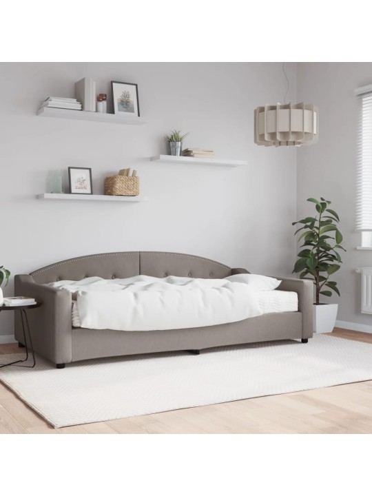 Válenda s matrací taupe 100 x 200 cm textil