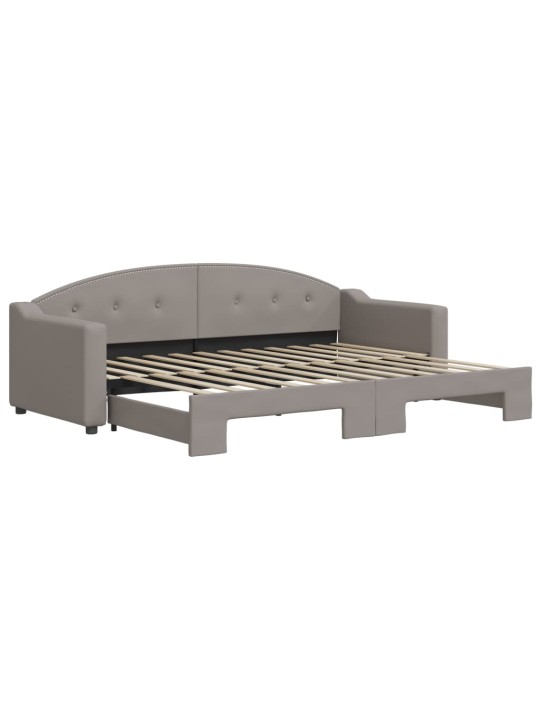 Válenda s přistýlkou taupe 80 x 200 cm textil