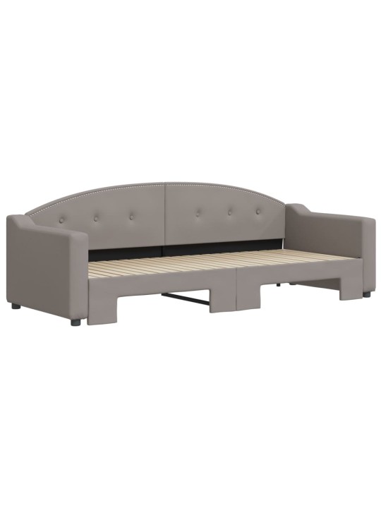 Válenda s přistýlkou taupe 80 x 200 cm textil