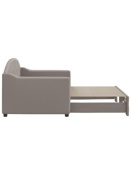 Válenda s přistýlkou taupe 80 x 200 cm textil