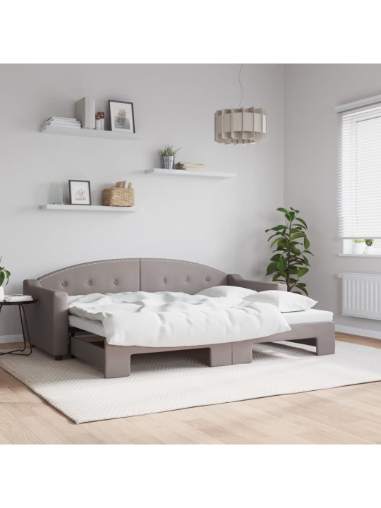 Válenda s přistýlkou taupe 80 x 200 cm textil