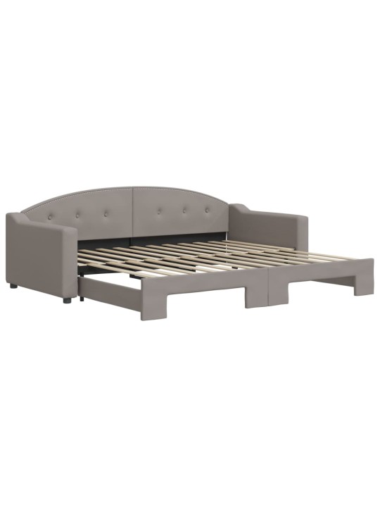 Válenda s přistýlkou taupe 90 x 200 cm textil