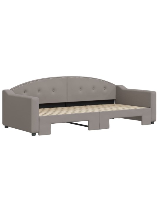 Válenda s přistýlkou taupe 90 x 200 cm textil