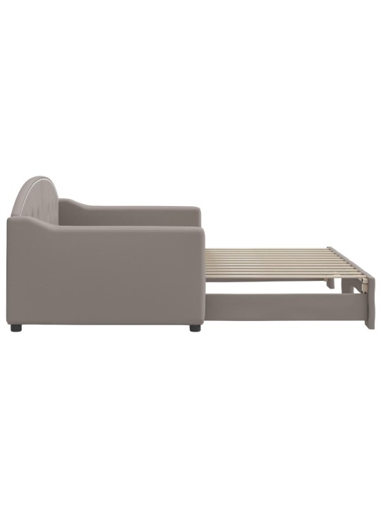 Válenda s přistýlkou taupe 90 x 200 cm textil