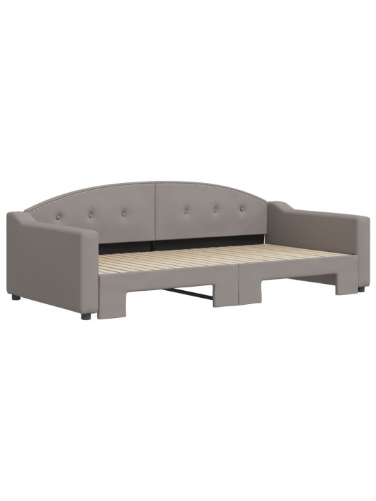 Válenda s přistýlkou taupe 100 x 200 cm textil