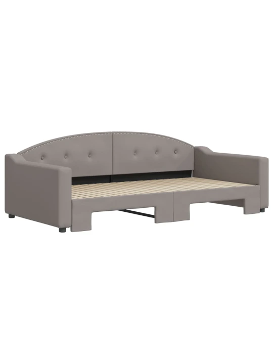 Válenda s přistýlkou taupe 100 x 200 cm textil