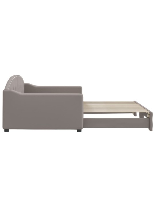 Válenda s přistýlkou taupe 100 x 200 cm textil