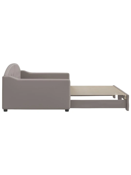 Válenda s přistýlkou taupe 100 x 200 cm textil