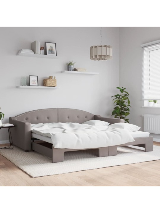 Válenda s přistýlkou taupe 100 x 200 cm textil