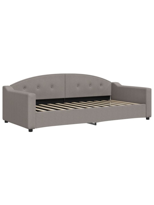 Válenda s přistýlkou a matracemi taupe 90 x 200 cm textil