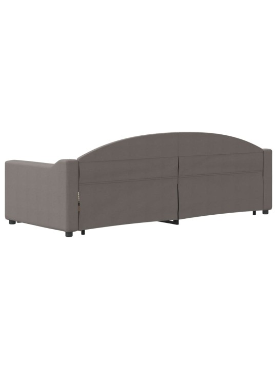 Válenda s přistýlkou a zásuvkami taupe 80 x 200 cm textil