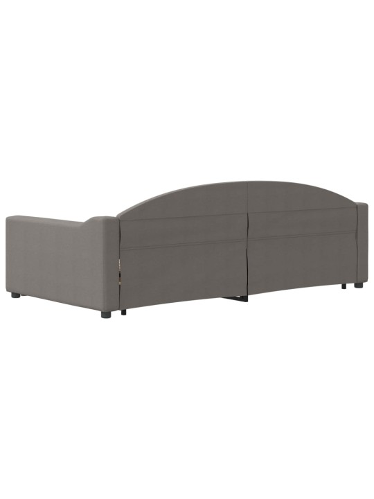 Válenda s přistýlkou a zásuvkami taupe 100 x 200 cm textil